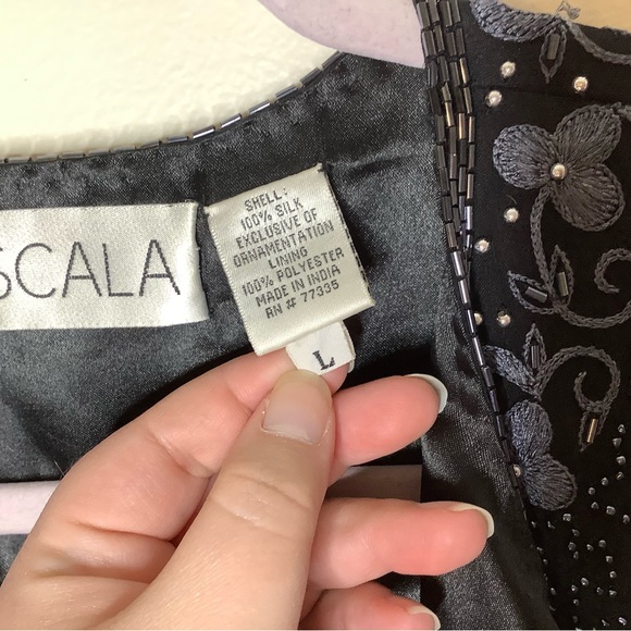 < Vintage SCALA Beaded Jacket size Large > - Picture 4 of 8